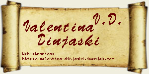 Valentina Dinjaški vizit kartica